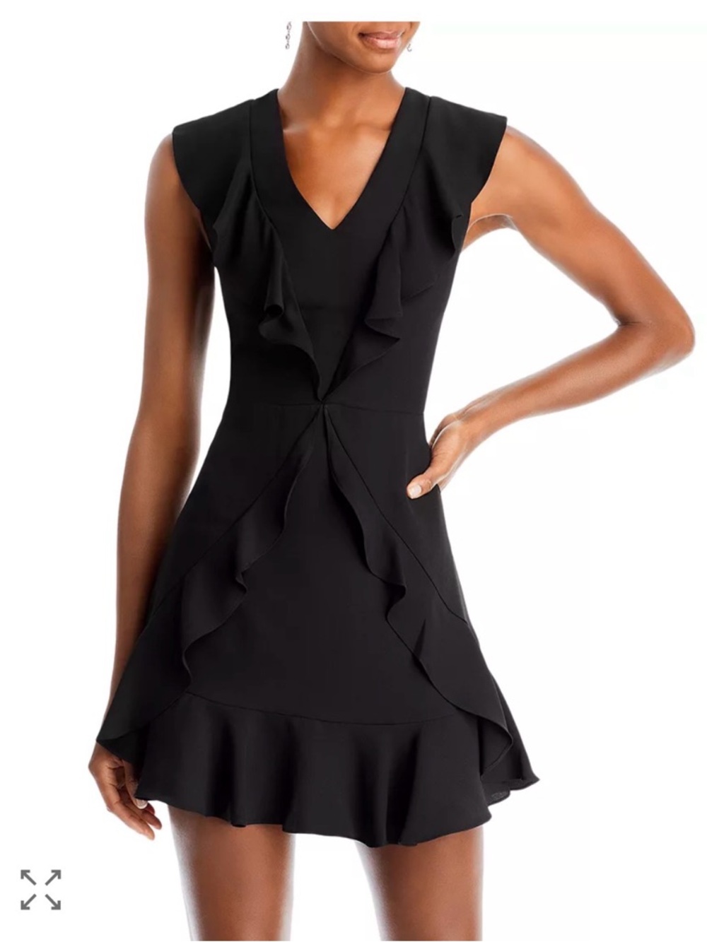 BCBGMAXAZRIA Ruffled Mini Dress